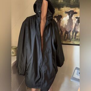 Rain coat, fleece lined, cozy and warm!